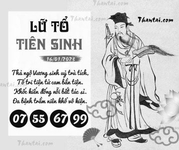 LỮ TỔ TIÊN SINH 16/01/2023