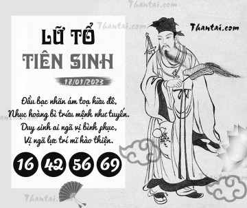 LỮ TỔ TIÊN SINH 18/01/2023