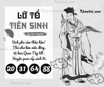 LỮ TỔ TIÊN SINH 26/01/2023