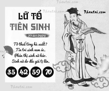 LỮ TỔ TIÊN SINH 27/01/2023