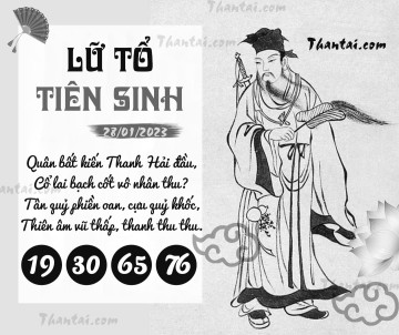 LỮ TỔ TIÊN SINH 28/01/2023