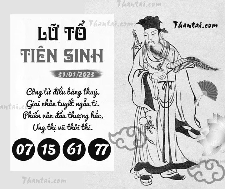 LỮ TỔ TIÊN SINH 16/01/2023