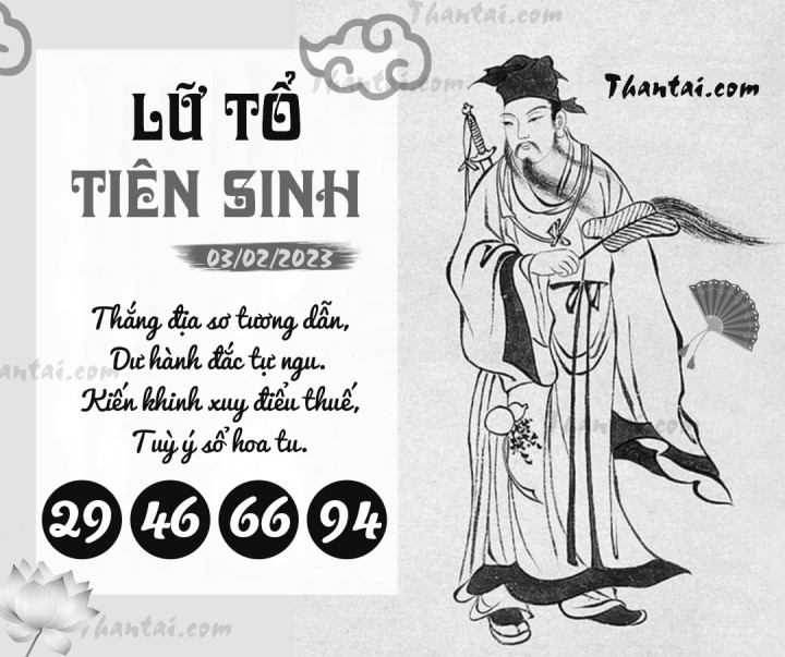 LỮ TỔ TIÊN SINH 19/01/2023
