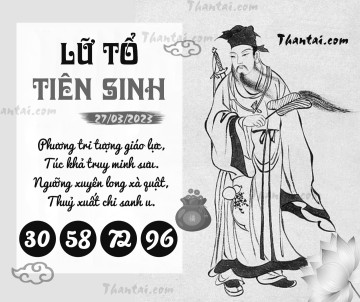 LỮ TỔ TIÊN SINH 27/03/2023