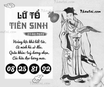 LỮ TỔ TIÊN SINH 31/03/2023