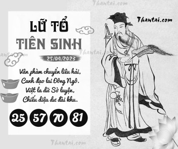 LỮ TỔ TIÊN SINH 25/04/2023