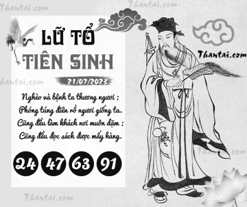 LỮ TỔ TIÊN SINH 21/07/2023