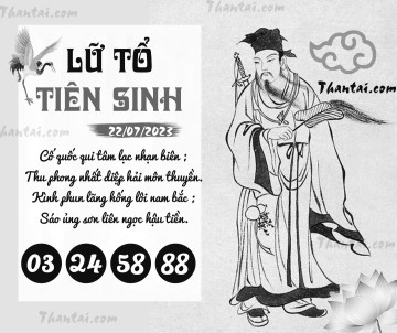 LỮ TỔ TIÊN SINH 22/07/2023