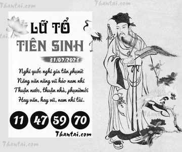 LỮ TỔ TIÊN SINH 31/07/2023