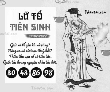 LỮ TỔ TIÊN SINH 17/08/2023