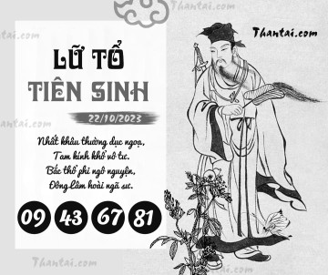 LỮ TỔ TIÊN SINH 22/10/2023