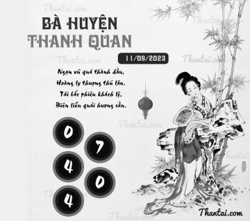 BÀ HUYỆN THANH QUAN 11/09/2023