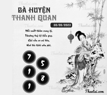 BÀ HUYỆN THANH QUAN 30/09/2023