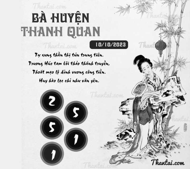 BÀ HUYỆN THANH QUAN 25/09/2023
