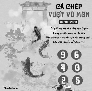 CÁ CHÉP VƯỢT VŨ MÔN 02/01/2023