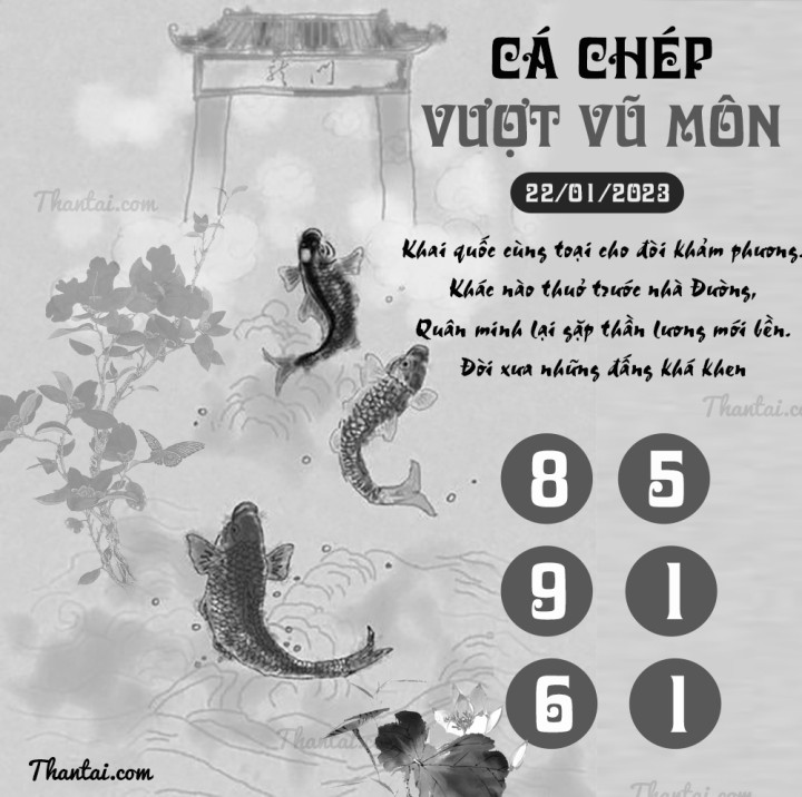 CÁ CHÉP VƯỢT VŨ MÔN 07/01/2023