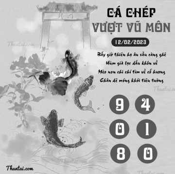 CÁ CHÉP VƯỢT VŨ MÔN 12/02/2023