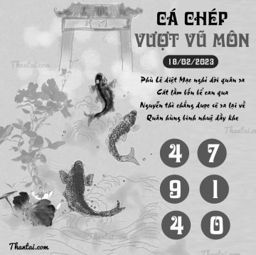 CÁ CHÉP VƯỢT VŨ MÔN 18/02/2023