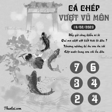 CÁ CHÉP VƯỢT VŨ MÔN 19/02/2023