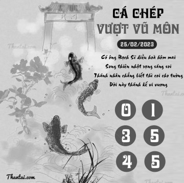 CÁ CHÉP VƯỢT VŨ MÔN 25/02/2023
