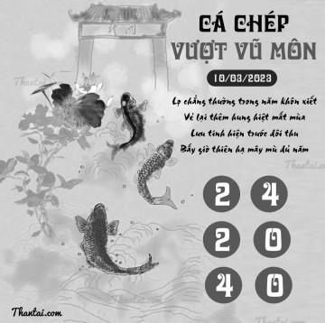 CÁ CHÉP VƯỢT VŨ MÔN 10/03/2023