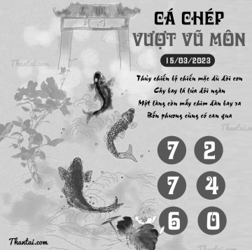 CÁ CHÉP VƯỢT VŨ MÔN 15/03/2023