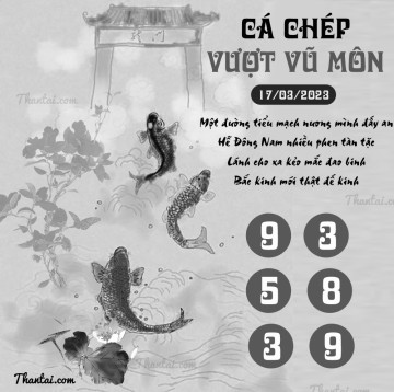 CÁ CHÉP VƯỢT VŨ MÔN 17/03/2023