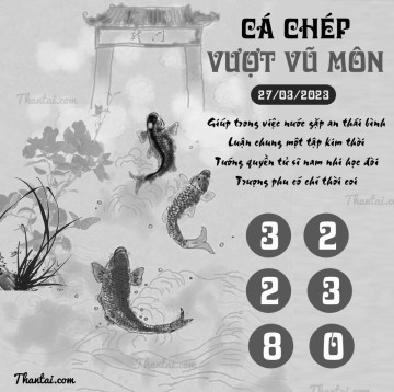 CÁ CHÉP VƯỢT VŨ MÔN 27/03/2023