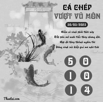 CÁ CHÉP VƯỢT VŨ MÔN 30/03/2023