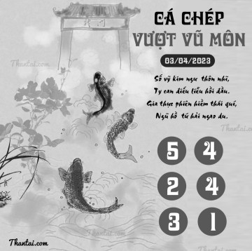 CÁ CHÉP VƯỢT VŨ MÔN 03/04/2023