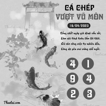 CÁ CHÉP VƯỢT VŨ MÔN 16/04/2023