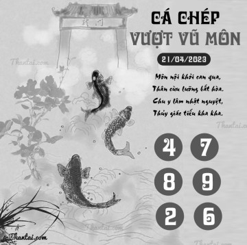 CÁ CHÉP VƯỢT VŨ MÔN 21/04/2023