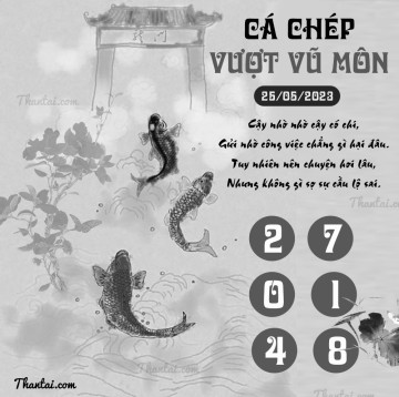 CÁ CHÉP VƯỢT VŨ MÔN 25/05/2023