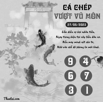 CÁ CHÉP VƯỢT VŨ MÔN 27/05/2023