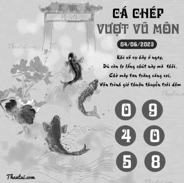 CÁ CHÉP VƯỢT VŨ MÔN 04/06/2023