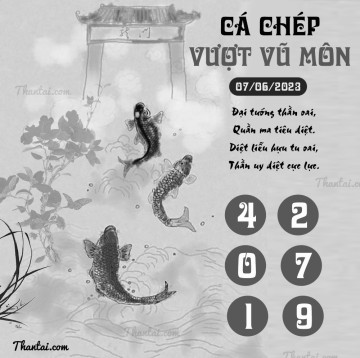 CÁ CHÉP VƯỢT VŨ MÔN 07/06/2023