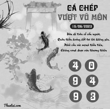 CÁ CHÉP VƯỢT VŨ MÔN 15/06/2023