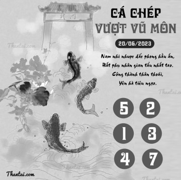 CÁ CHÉP VƯỢT VŨ MÔN 20/06/2023