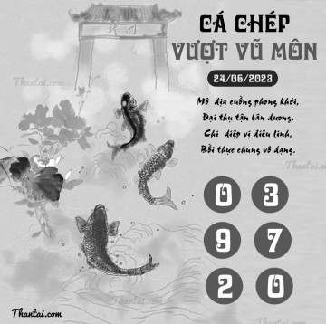 CÁ CHÉP VƯỢT VŨ MÔN 24/06/2023