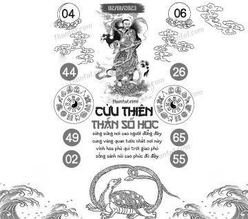 CỬU THIÊN THẦN SỐ HỌC 02/01/2023