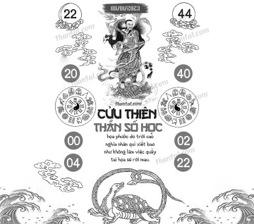 CỬU THIÊN THẦN SỐ HỌC 08/01/2023