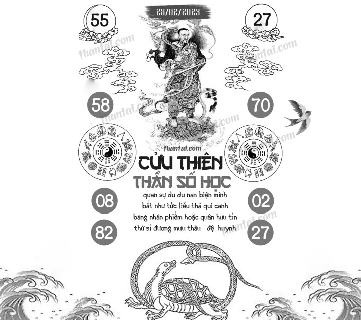 CỬU THIÊN THẦN SỐ HỌC 13/02/2023