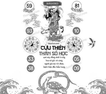 CỬU THIÊN THẦN SỐ HỌC 31/03/2023