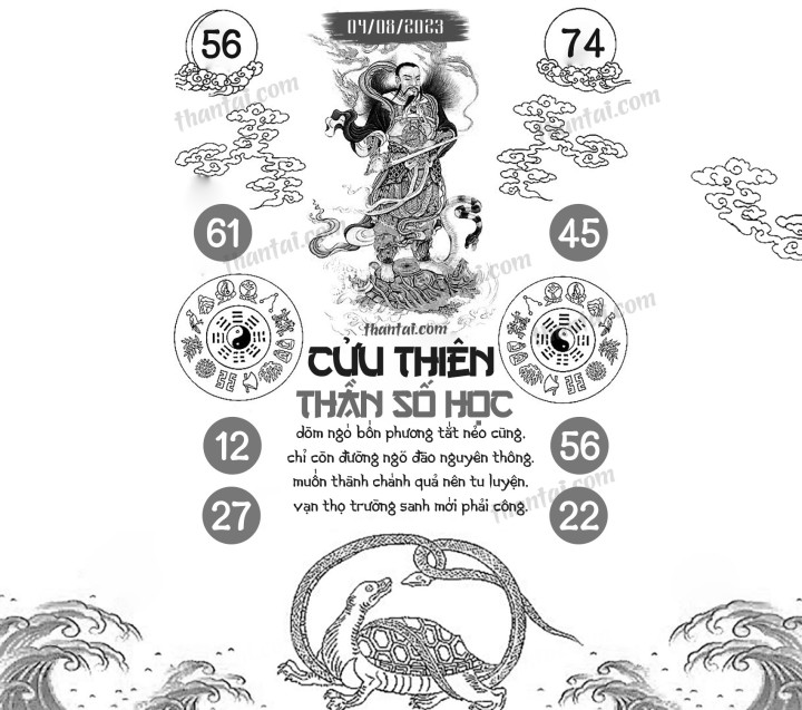 CỬU THIÊN THẦN SỐ HỌC 20/07/2023