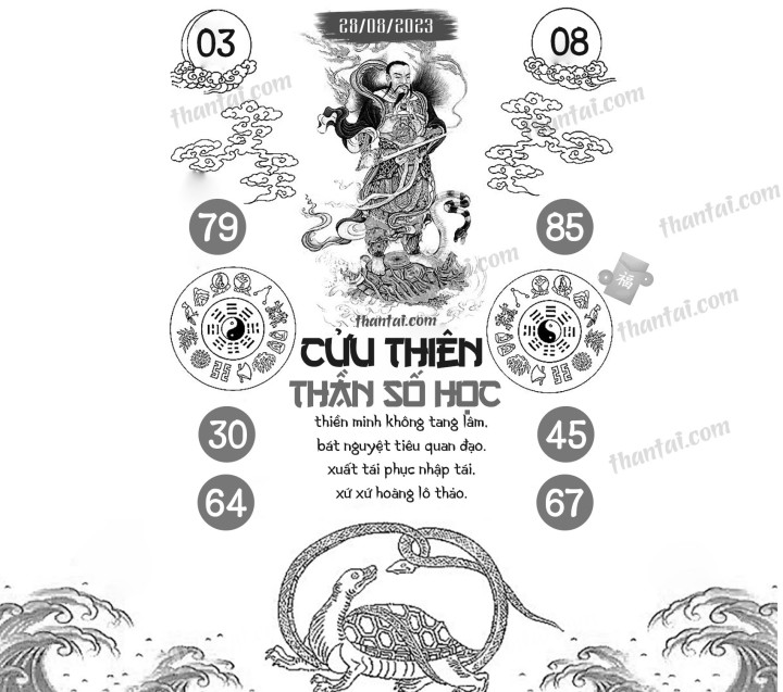 CỬU THIÊN THẦN SỐ HỌC 13/08/2023