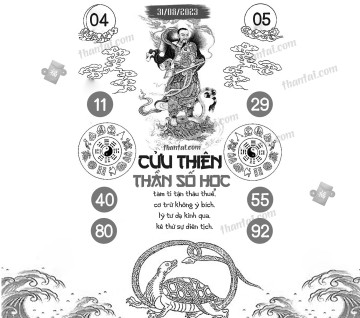 CỬU THIÊN THẦN SỐ HỌC 31/08/2023