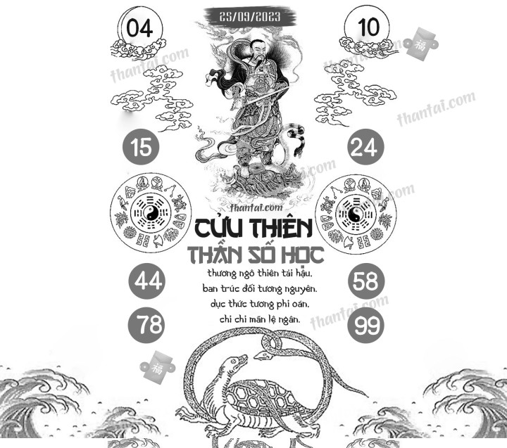 CỬU THIÊN THẦN SỐ HỌC 10/09/2023