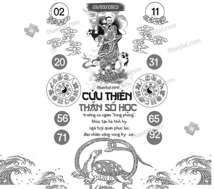 CỬU THIÊN THẦN SỐ HỌC 11/09/2023