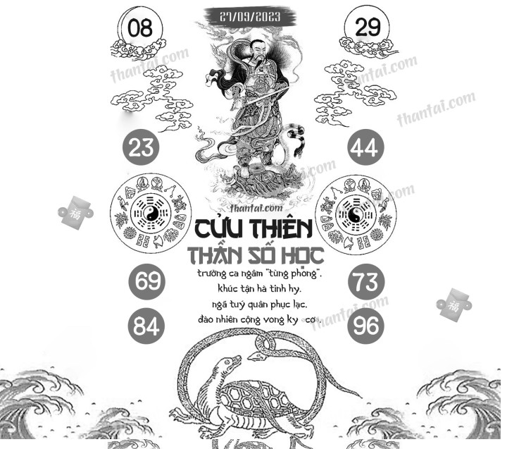 CỬU THIÊN THẦN SỐ HỌC 12/09/2023