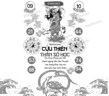 CỬU THIÊN THẦN SỐ HỌC 07/10/2023